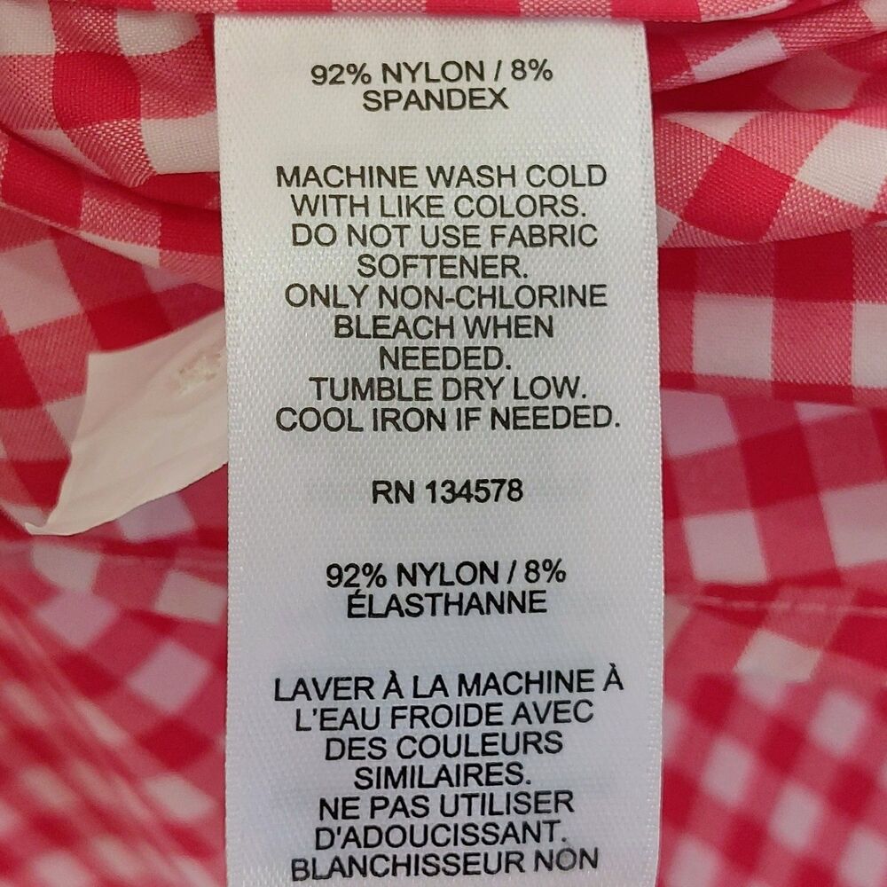 Vineyard Vines Performance Classic Fit Whale Shirt Men's XXL Gingham Red White - Picture 6 of 9